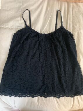 Abercrombie & Fitch Black Lace Layered Camisole Tank Top